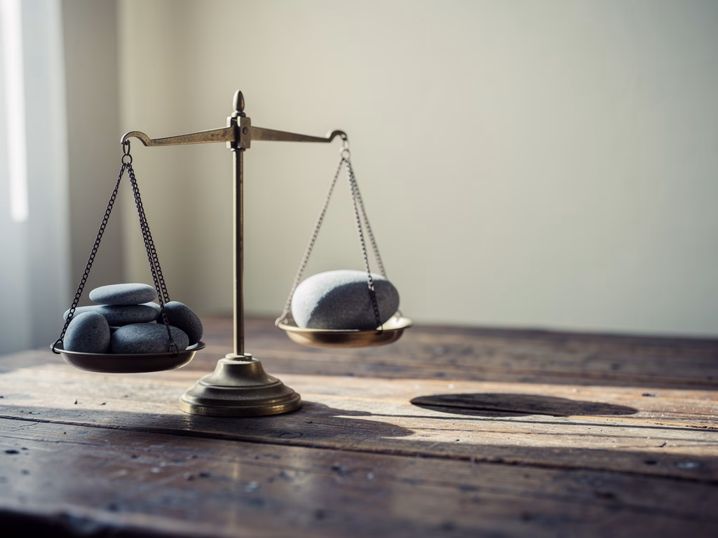 Placed after the data-driven attribution section, before the section on choosing the right model. Represents the idea of weighing and comparing different approaches. marketing revenue attribution
